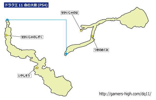 생명의 거목 PS4 지도 이미지