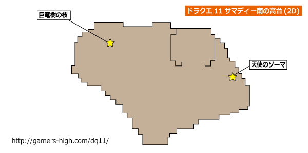 사마디 지방 남쪽 돈대 2D 지도 이미지