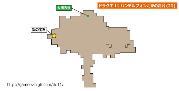 반델폰 지방 북쪽 돈대 2D 지도 이미지